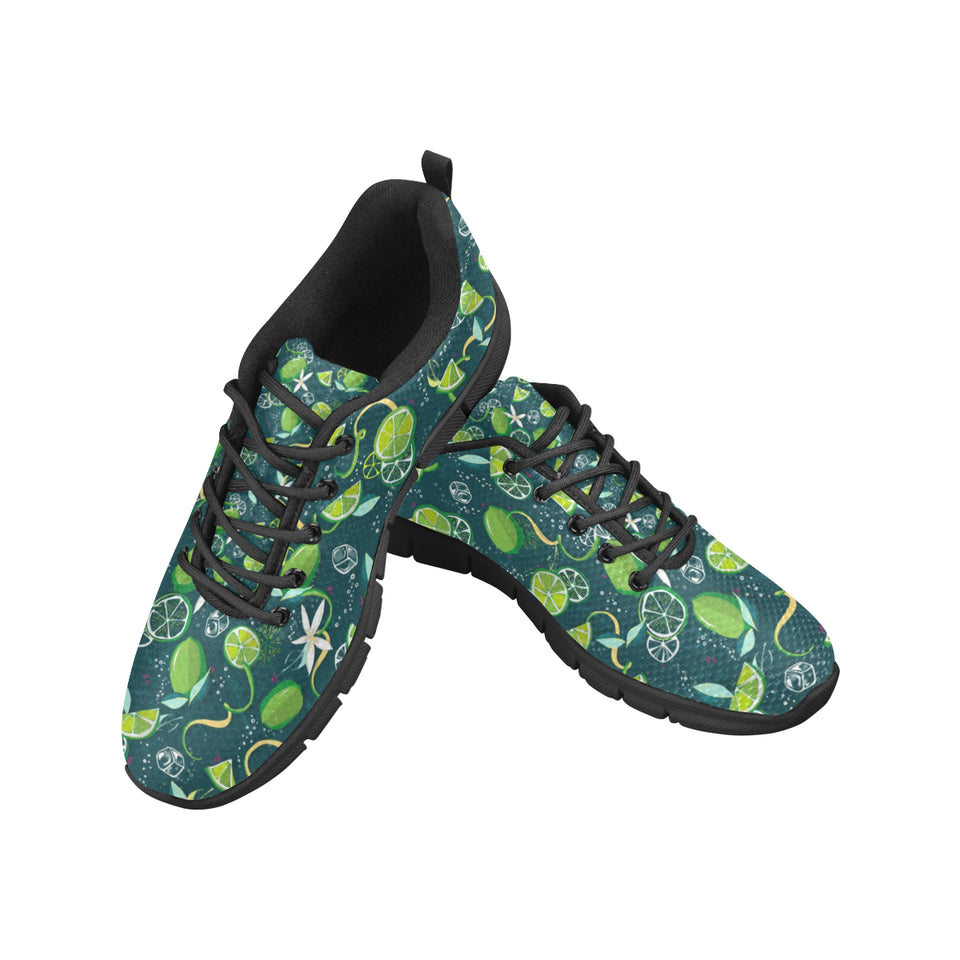 Lime ice flower pattern Women's Sneaker Shoes