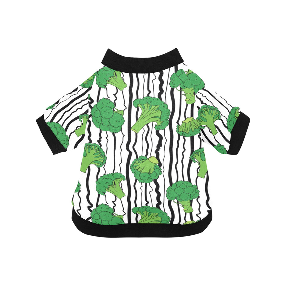 Cool Broccoli pattern All Over Print Pet Dog Round Neck Fuzzy Shirt