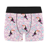 Beautiful toucan flower leaves Men's All Over Print Boxer Briefs Men's Underwear