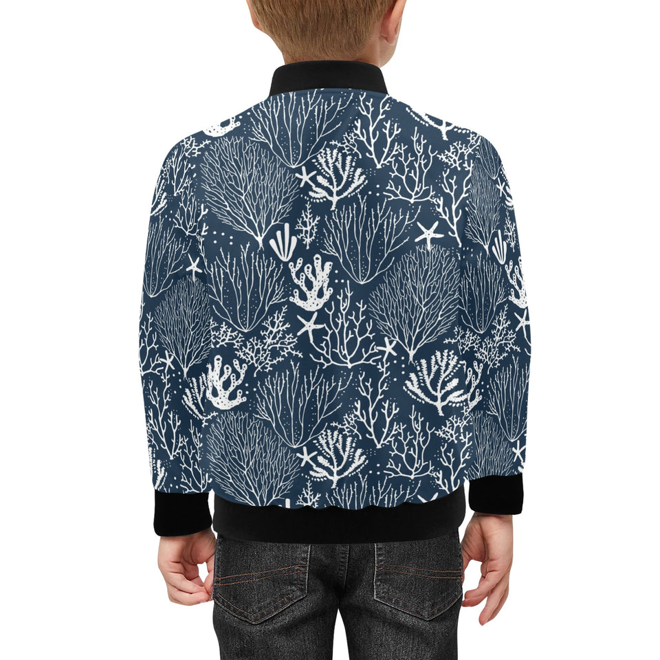 Coral Reef Pattern Print Design 05 Kids' Boys' Girls' Bomber Jacket