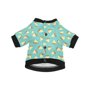 Sandwich Pattern Print Design 03 All Over Print Pet Dog Round Neck Fuzzy Shirt
