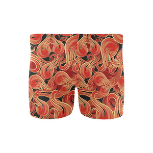 Fire flame pattern Men's Swimming Trunks