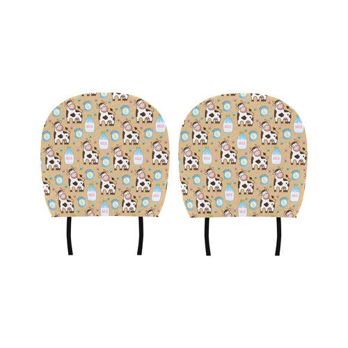 Cow bottle of milk pattern Car Headrest Cover