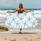Watercolor starfish pattern Beach Towel