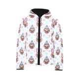 Cute pug hat rabbit costume pattern Kids' Boys' Girls' Padded Hooded Jacket