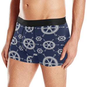 nautical steering wheel design pattern Men's All Over Print Boxer Briefs Men's Underwear