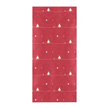 Christmas tree star snow red background Beach Towel