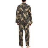 Horse Camouflage Pattern Men's Long Pajama Set