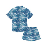 Shark hand drawn Kids' Boys' Girls' V-Neck Short Pajama Set