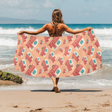 Camper Van Pattern Print Design 03 Beach Towel