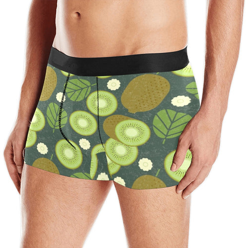 Whole sliced kiwi leave and flower Men's All Over Print Boxer Briefs Men's Underwear