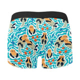 Cute sea otters fishe sea urchin pattern Men's All Over Print Boxer Briefs Men's Underwear