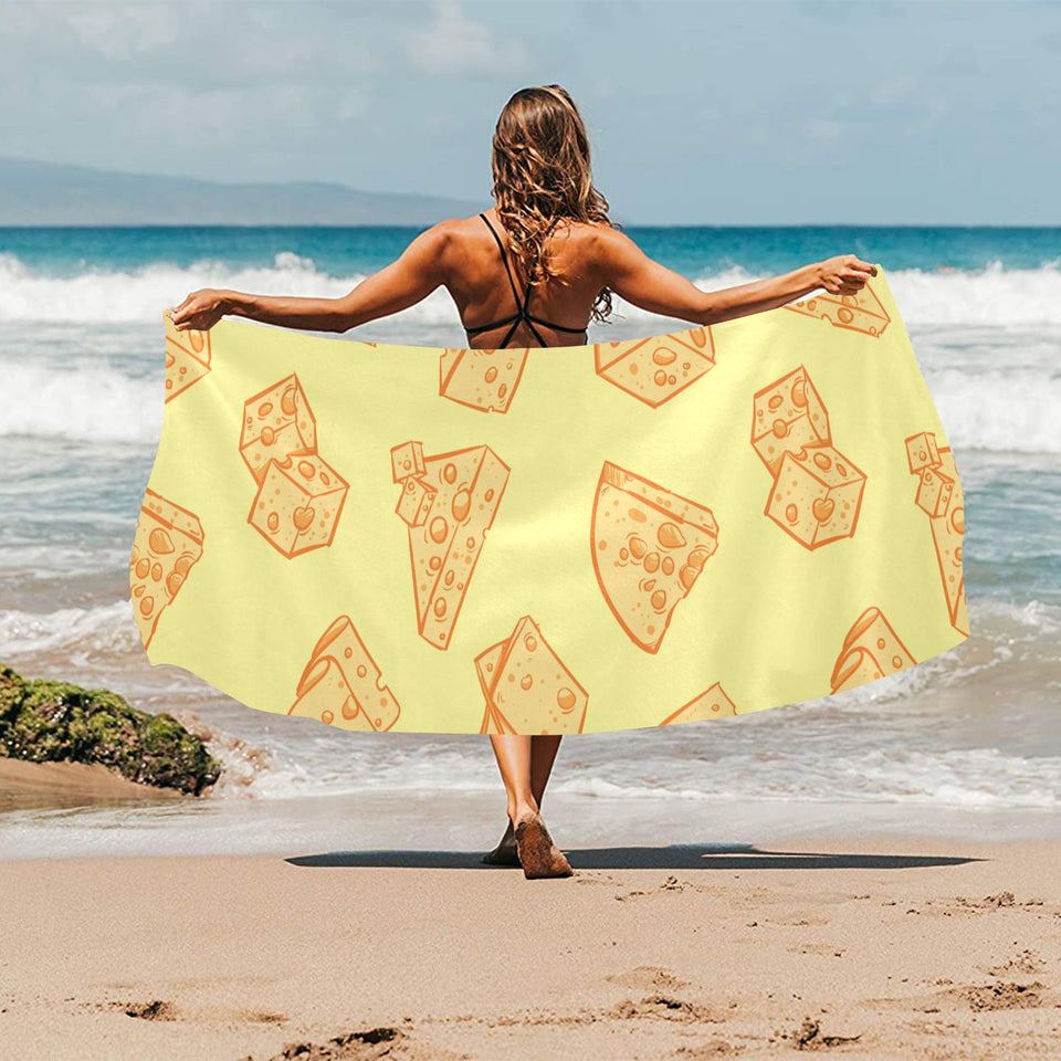Cheese design pattern Beach Towel