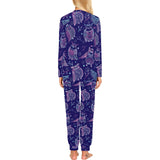 Cute owls pattern boho style ornament Women's All Over Print Pajama Set