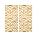 Rhino yellow theme pattern Gauze Curtain