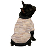Brick Printed Pattern Print Design 01 All Over Print Pet Dog Round Neck Fuzzy Shirt