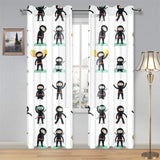 Cute ninja katana sword pattern Gauze Curtain