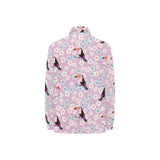 Beautiful toucan flower leaves Women's Long Sleeve Polo Shirt