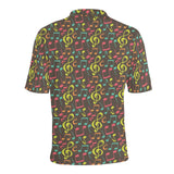 Music Notes Pattern Print Design 05 Men's All Over Print Polo Shirt