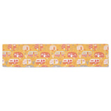 Camper Van Pattern Print Design 04 Table Runner