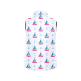 Sailboat anchor pattern Women's Padded Vest