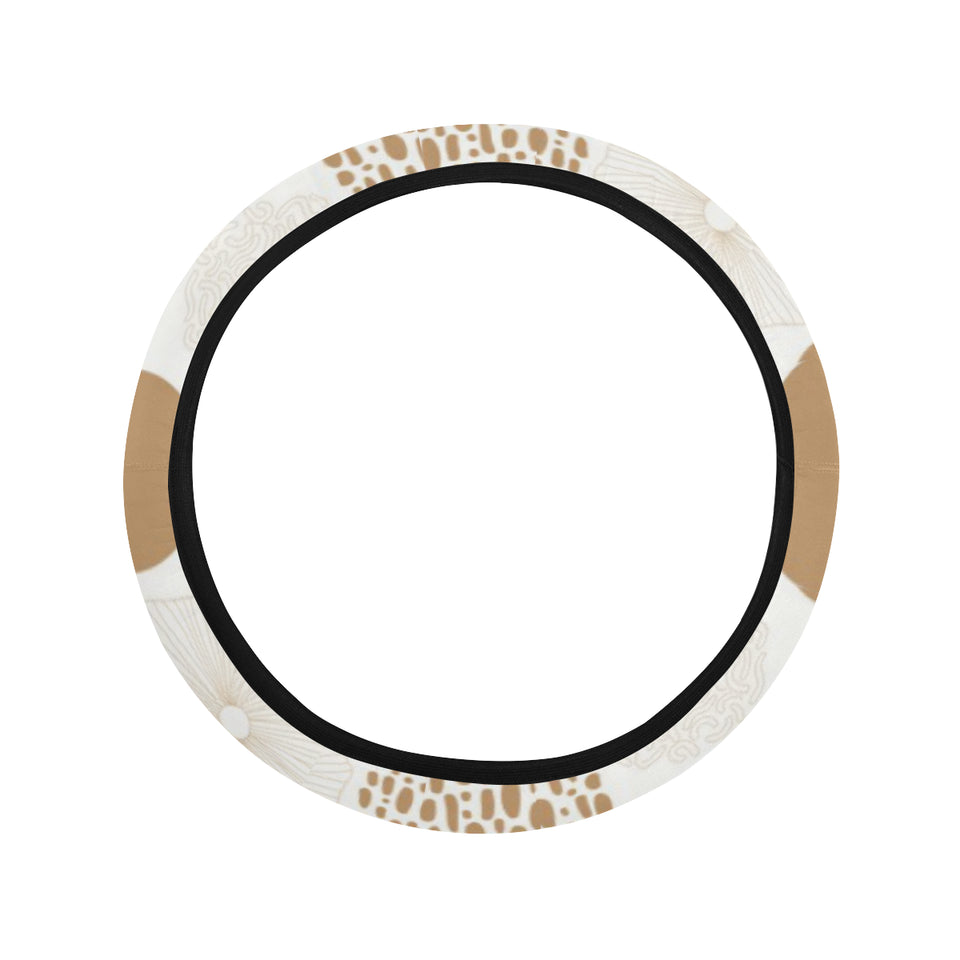 Gold Texture mushroom pattern Car Steering Wheel Cover