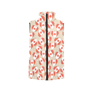 Canada Pattern Print Design 01 Men's Padded Vest