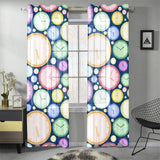 Colorful clock background Gauze Curtain
