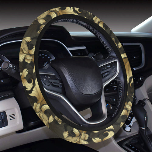 Goldfish Pattern Print Design 01 Car Steering Wheel Cover