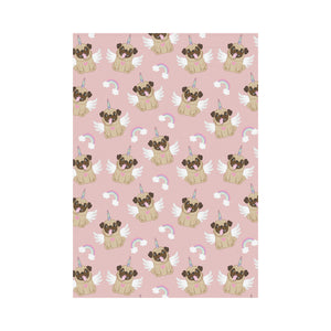 Cute unicorn pug pattern House Flag Garden Flag