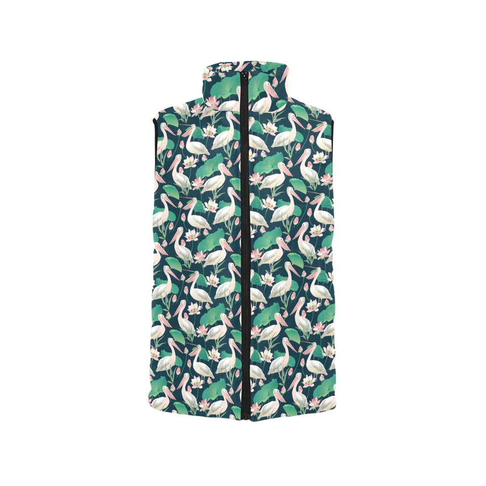 Pelican Pattern Print Design 03 Men's Padded Vest