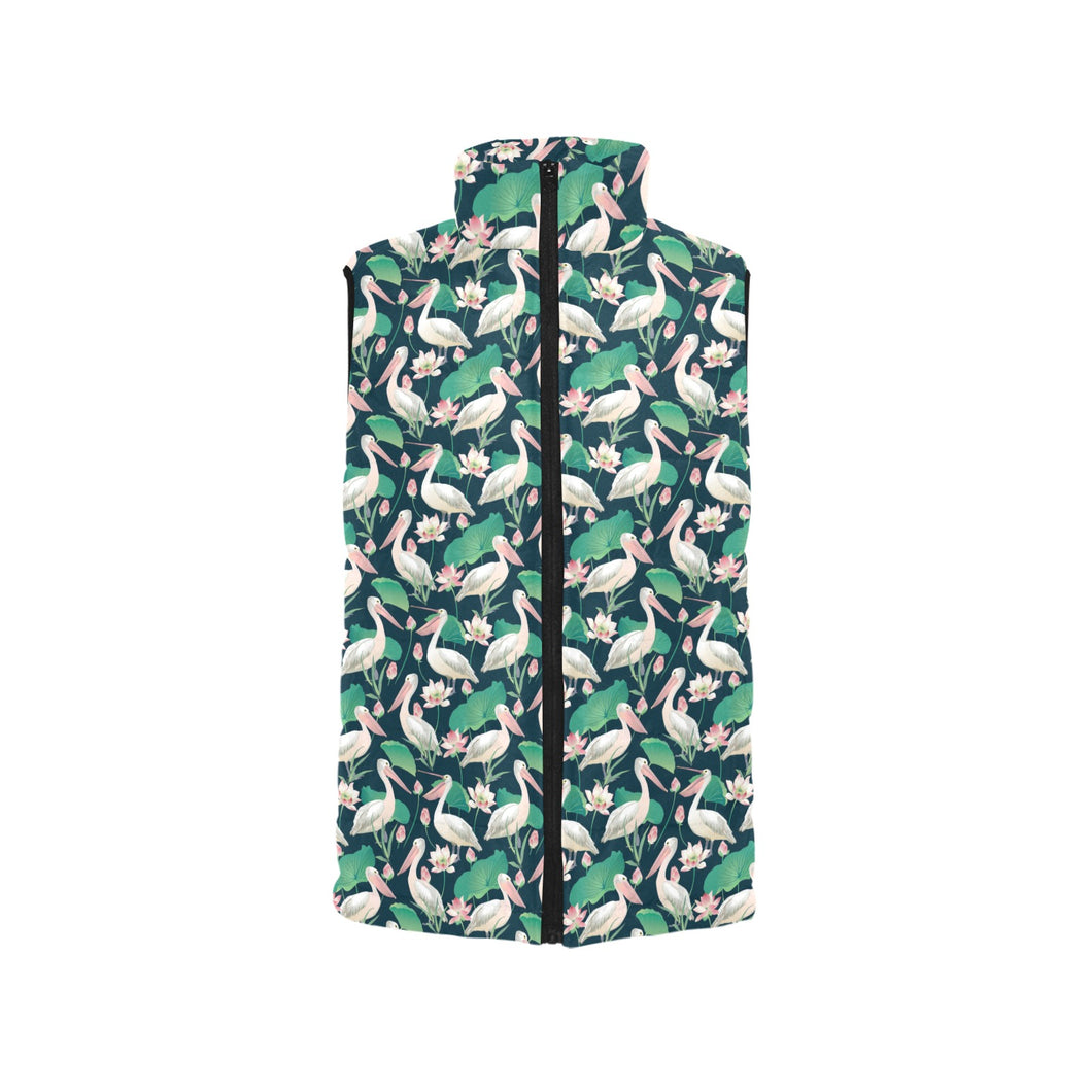 Pelican Pattern Print Design 03 Men's Padded Vest
