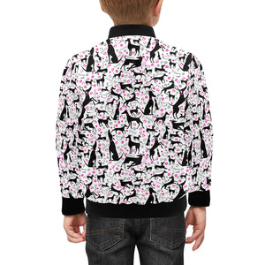 Greyhound Pattern Print Design 02 Kids' Boys' Girls' Bomber Jacket