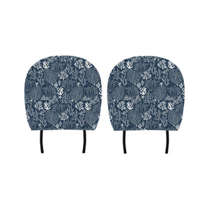 Coral Reef Pattern Print Design 05 Car Headrest Cover