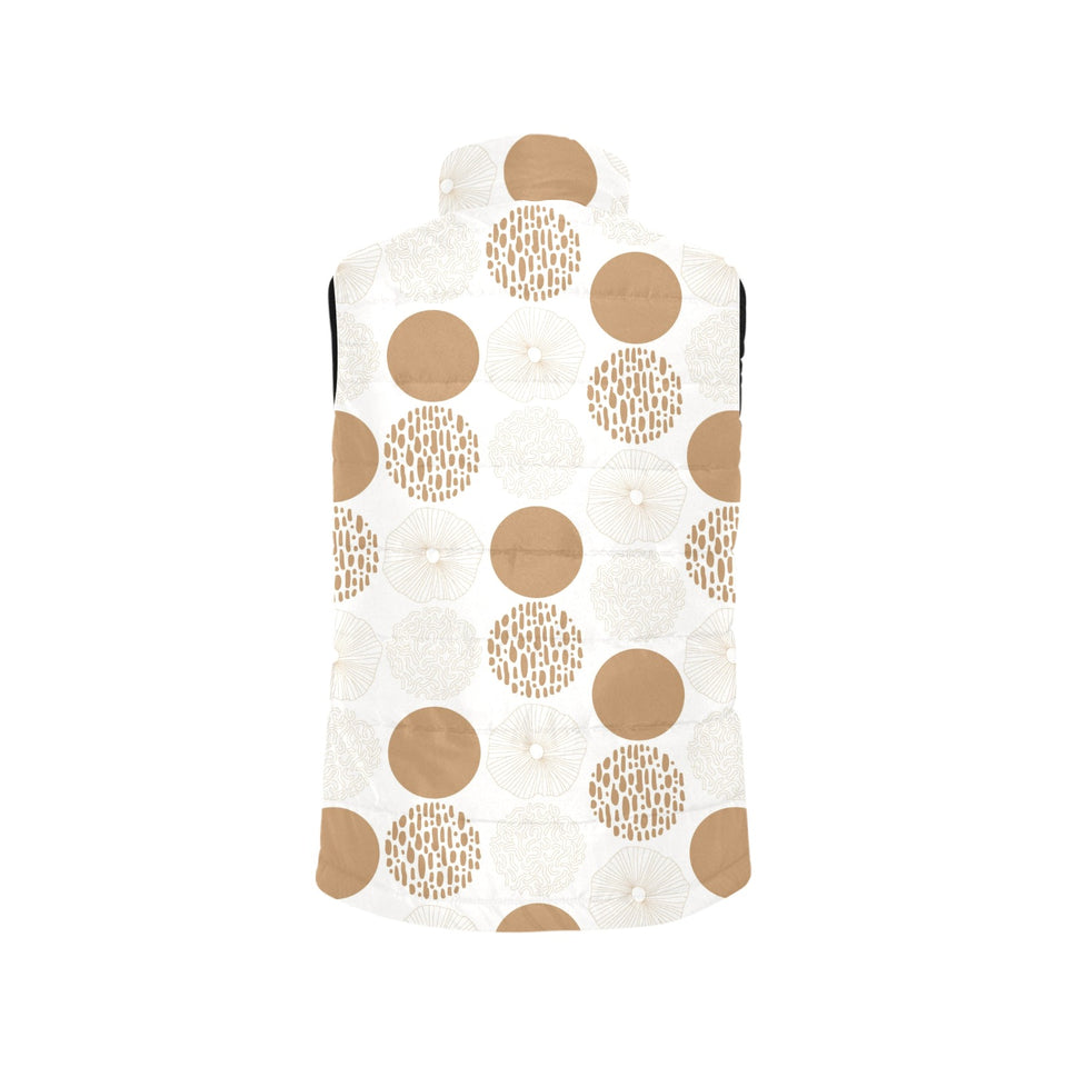 Gold Texture mushroom pattern Men's Padded Vest