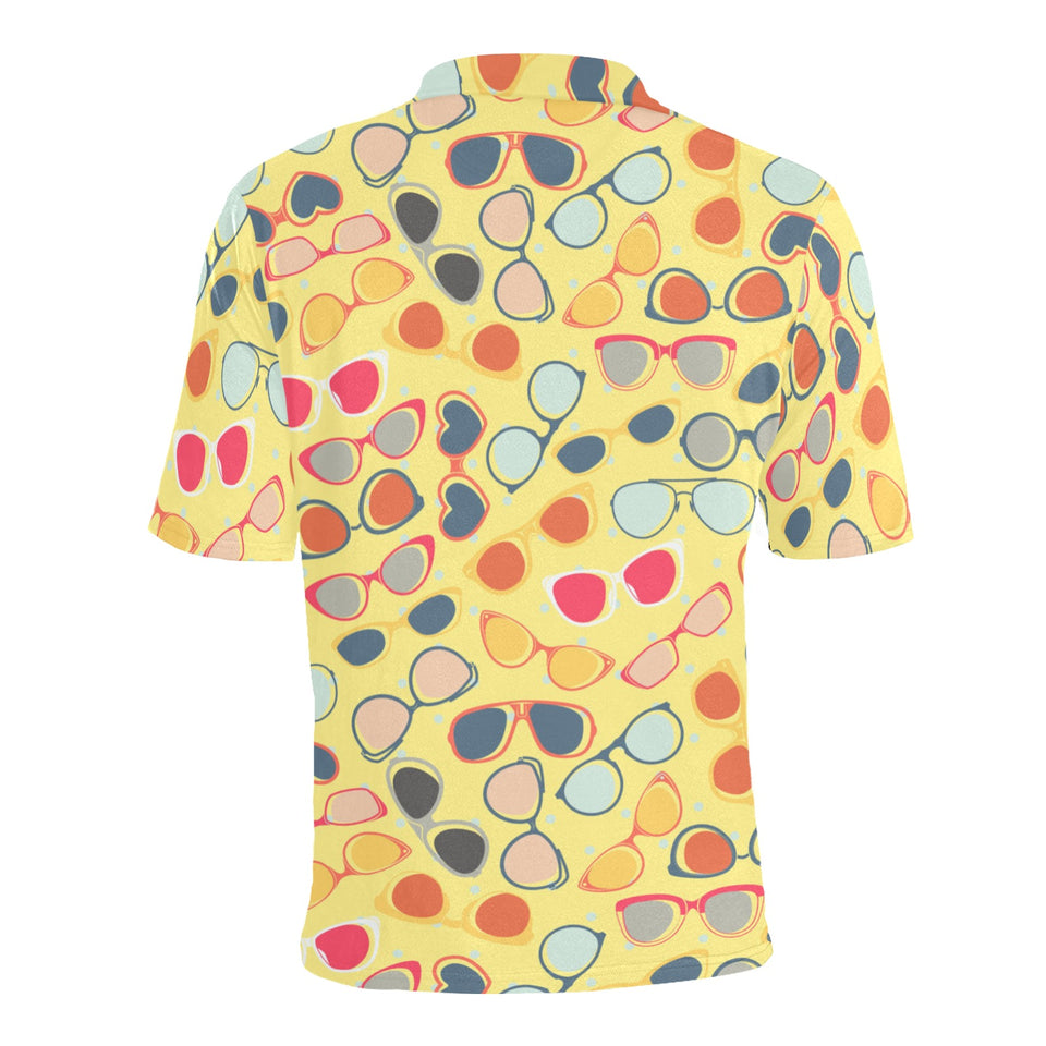 Sun Glasses Pattern Print Design 05 Men's All Over Print Polo Shirt