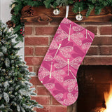 Beautiful dragonfly pink background Christmas Stocking