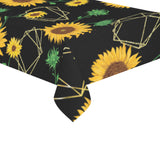 sunflower golden polygonal shapes Tablecloth