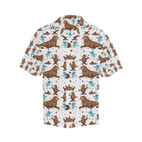 sea lion Seals jellyfish pattern Men's All Over Print Hawaiian Shirt