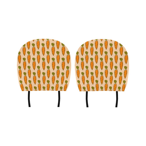 Carrot Pattern Print Design 04 Car Headrest Cover