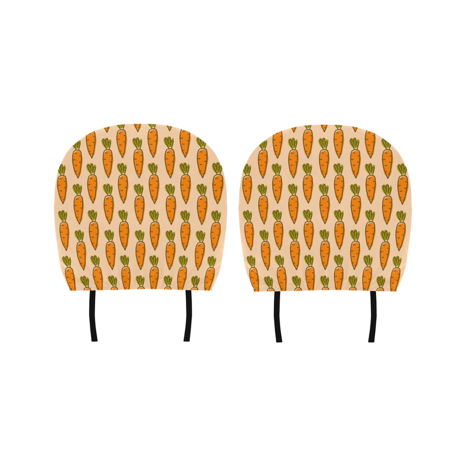 Carrot Pattern Print Design 04 Car Headrest Cover