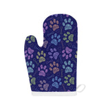 Dog Paws Pattern Print Design 02 Heat Resistant Oven Mitts