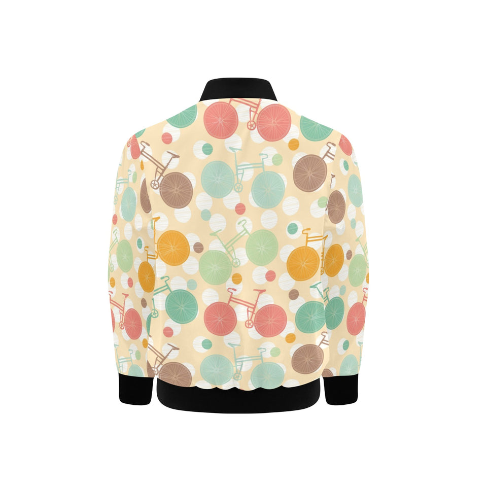 Bicycle Pattern Print Design 01 Kids' Boys' Girls' Bomber Jacket