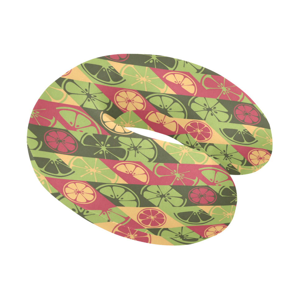 Cool Geometric lime pattern U-Shaped Travel Neck Pillow