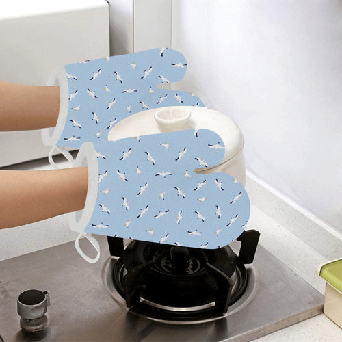 Seagull Pattern Print Design 02 Heat Resistant Oven Mitts