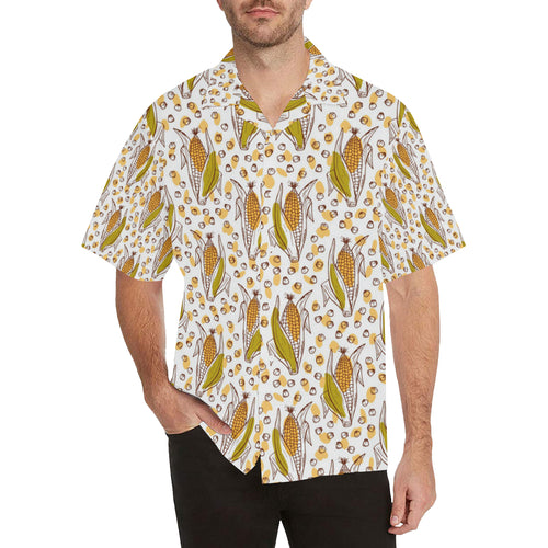 Corn Pattern Print Design 02 Men's All Over Print Hawaiian Shirt (Model T58)