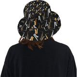 saxophone design pattern Unisex Bucket Hat