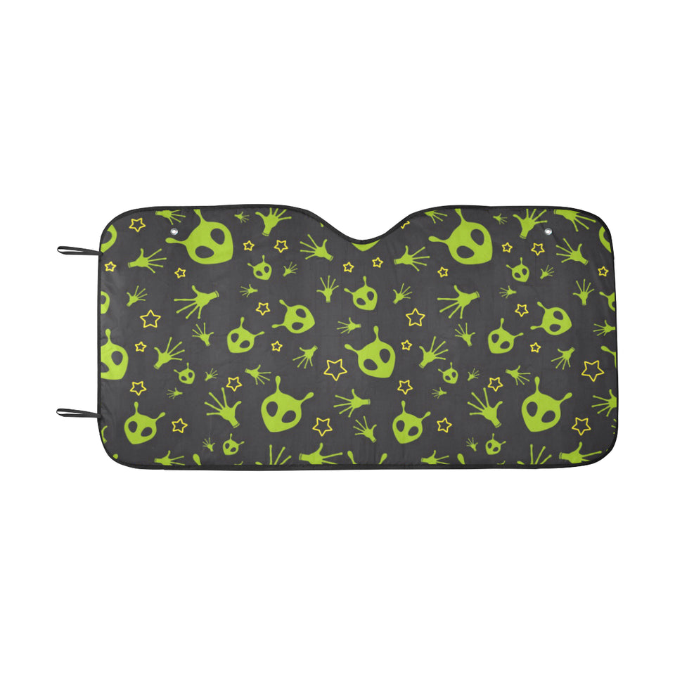 Alien Pattern Print Design 02 Car Sun Shade