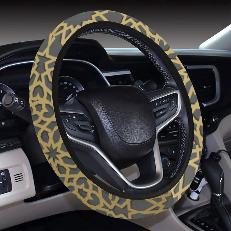 arabic star gold pattern Car Steering Wheel Cover