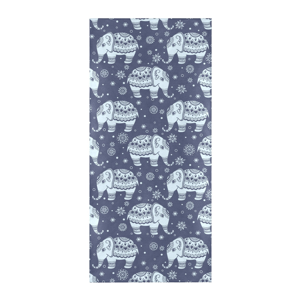 Elephant tribal design pattern Beach Towel